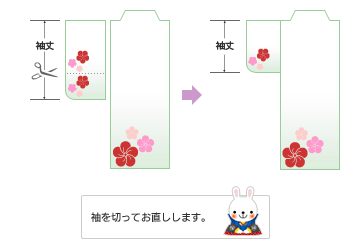 袖丈直し｜（袖を短く・長くする場合）